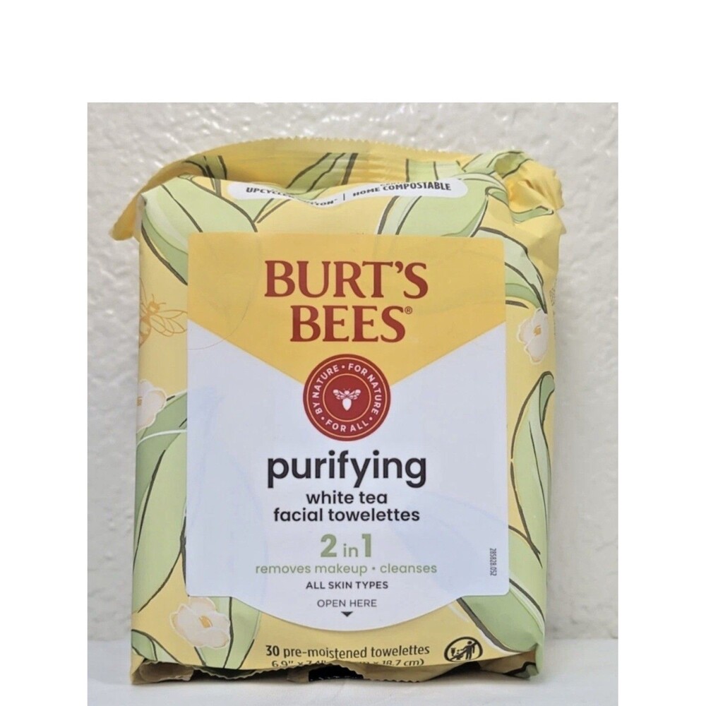Burts Bees Purifying Facial Cleansing Towelettes with White Tea (30 towelettes)